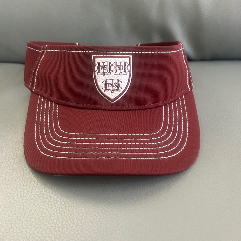 47 Brand Harvard University Veritas Shield Visor Maroon Adjustable OSFA Hat